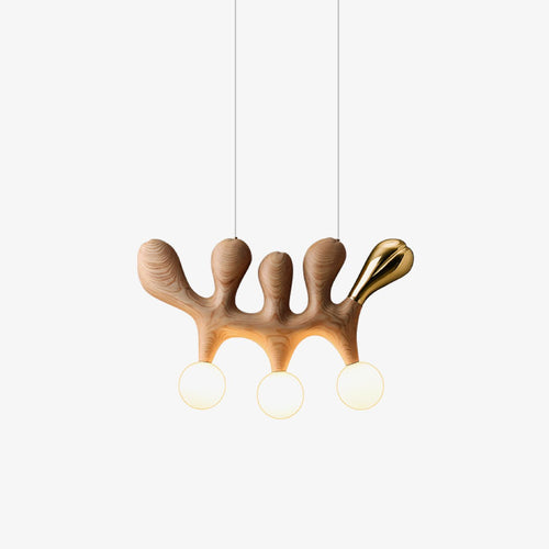 Antenna Wood and Glass Globe Pendant Light - product view 1