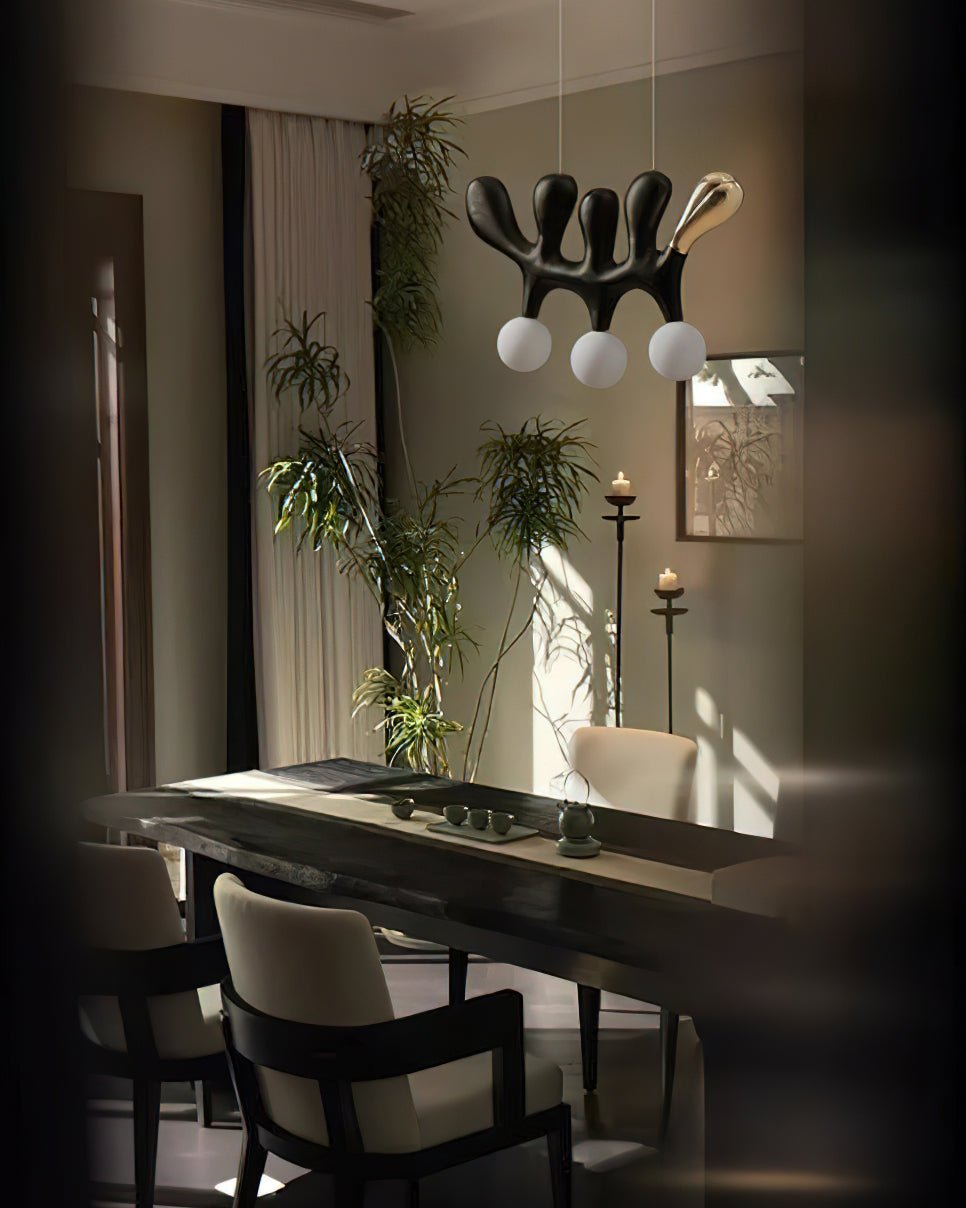 Antenna Wood and Glass Globe Pendant Light - product view 6