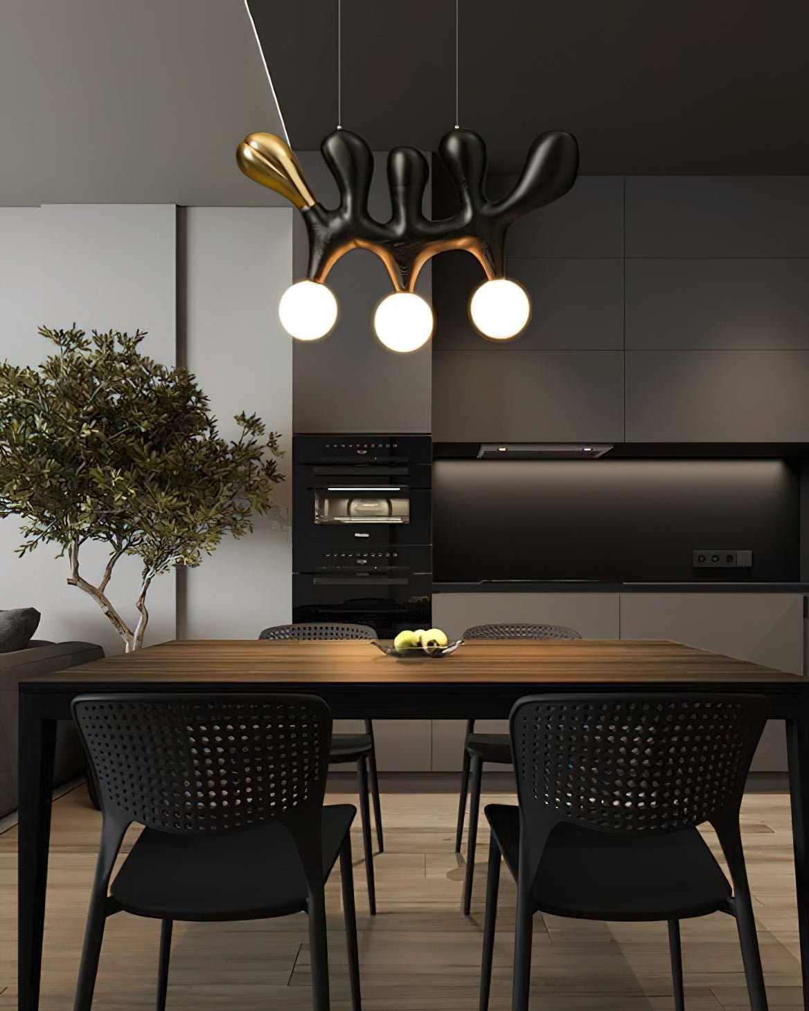 Antenna Wood and Glass Globe Pendant Light - product view 7