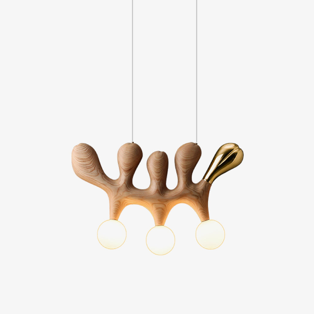 Antenna Wood and Glass Globe Pendant Light - product view 15