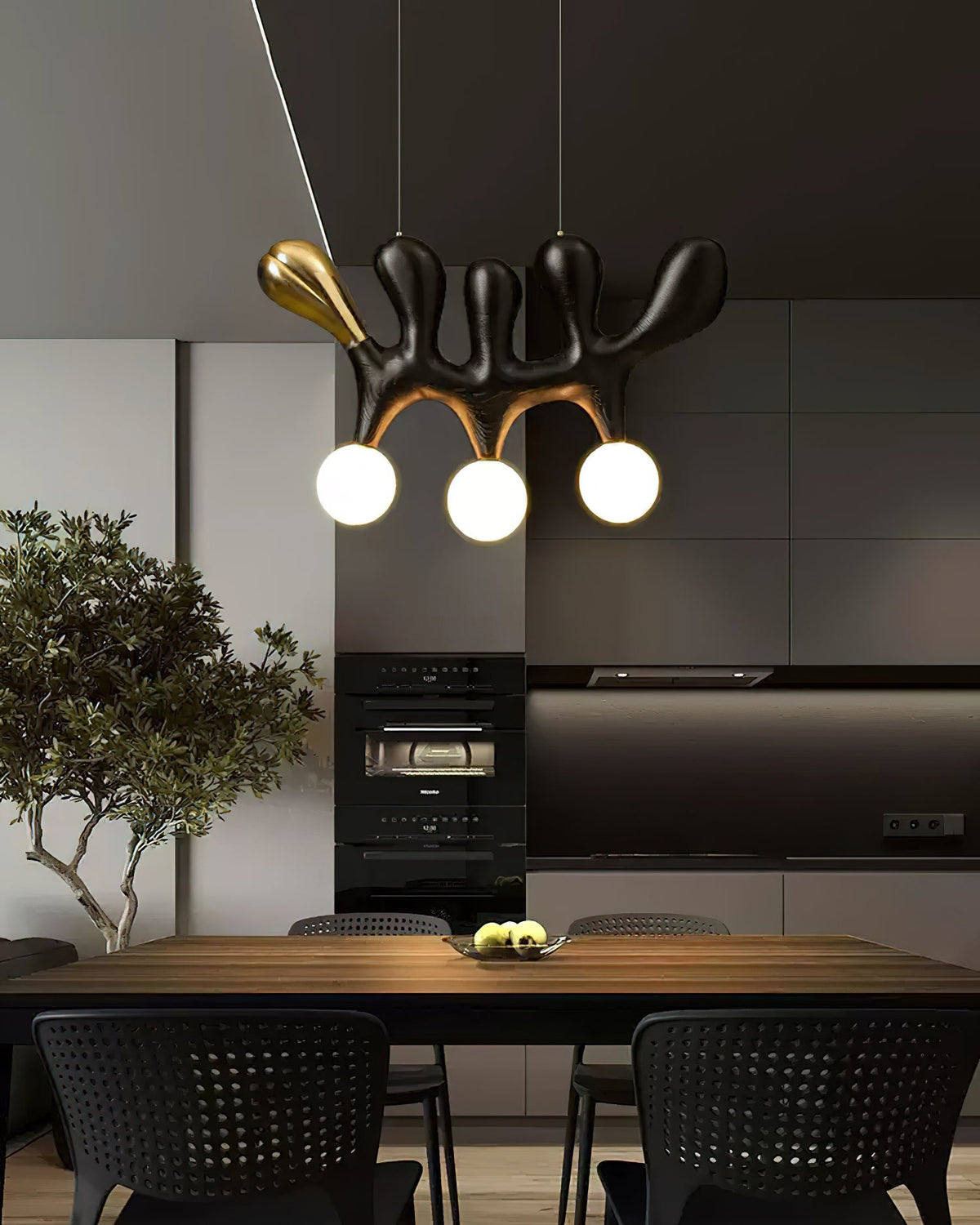 Antenna Wood and Glass Globe Pendant Light - product view 17