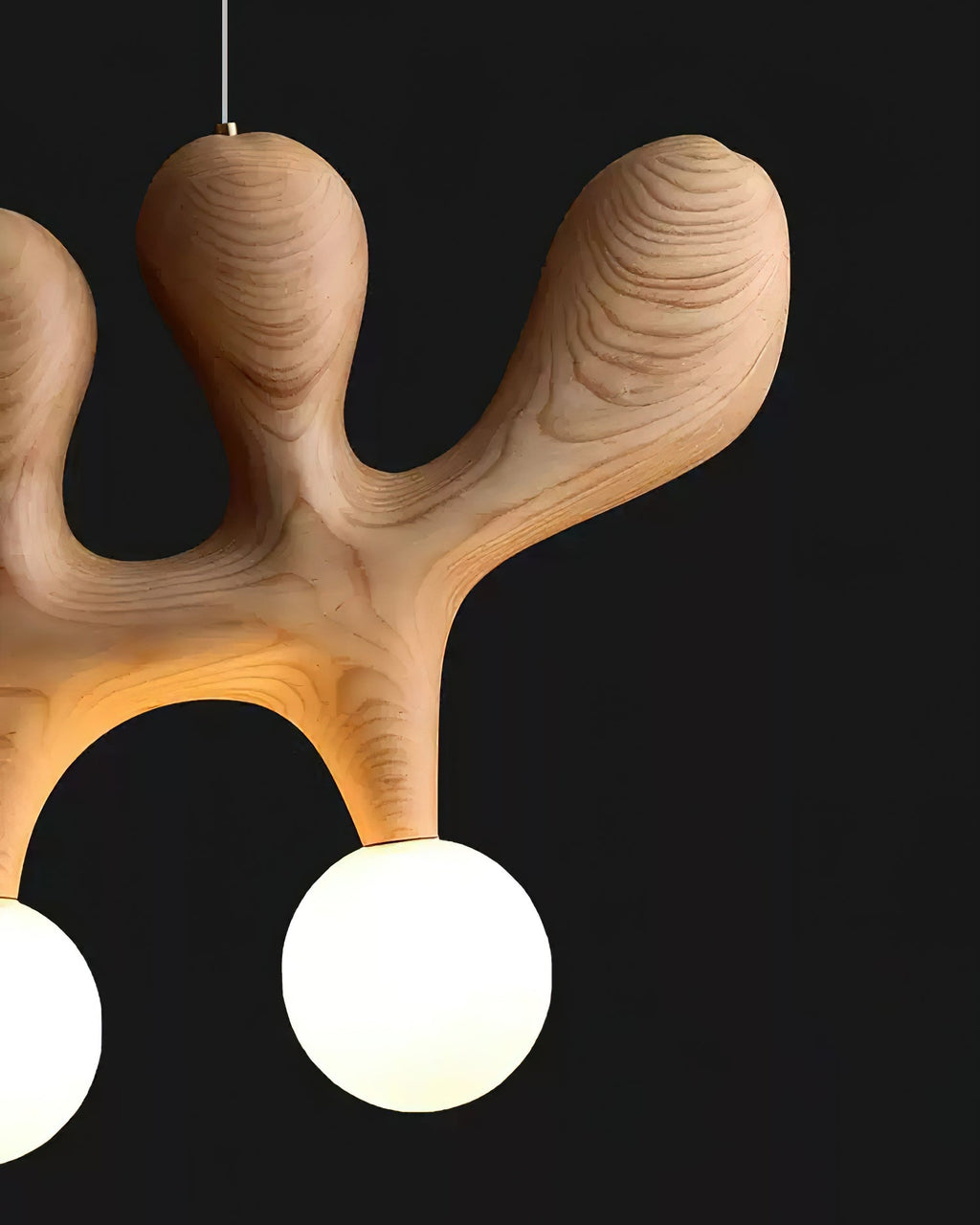 Antenna Wood and Glass Globe Pendant Light - product view 19