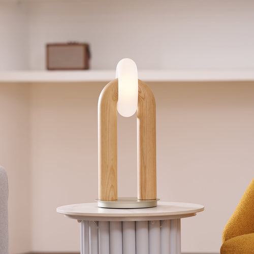 Arcadia Arched Wood LED Table Lamp - product view 2