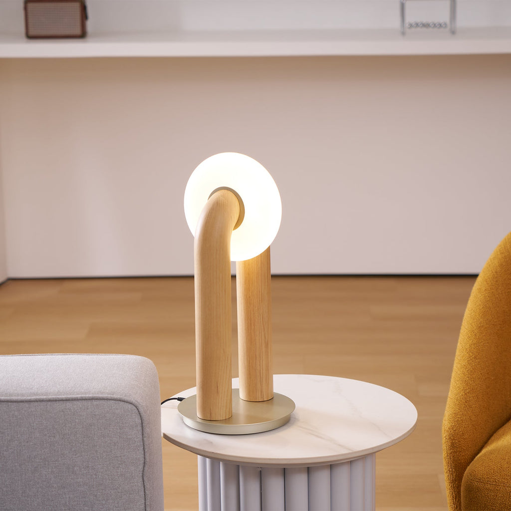 Arcadia Arched Wood LED Table Lamp - product view 4