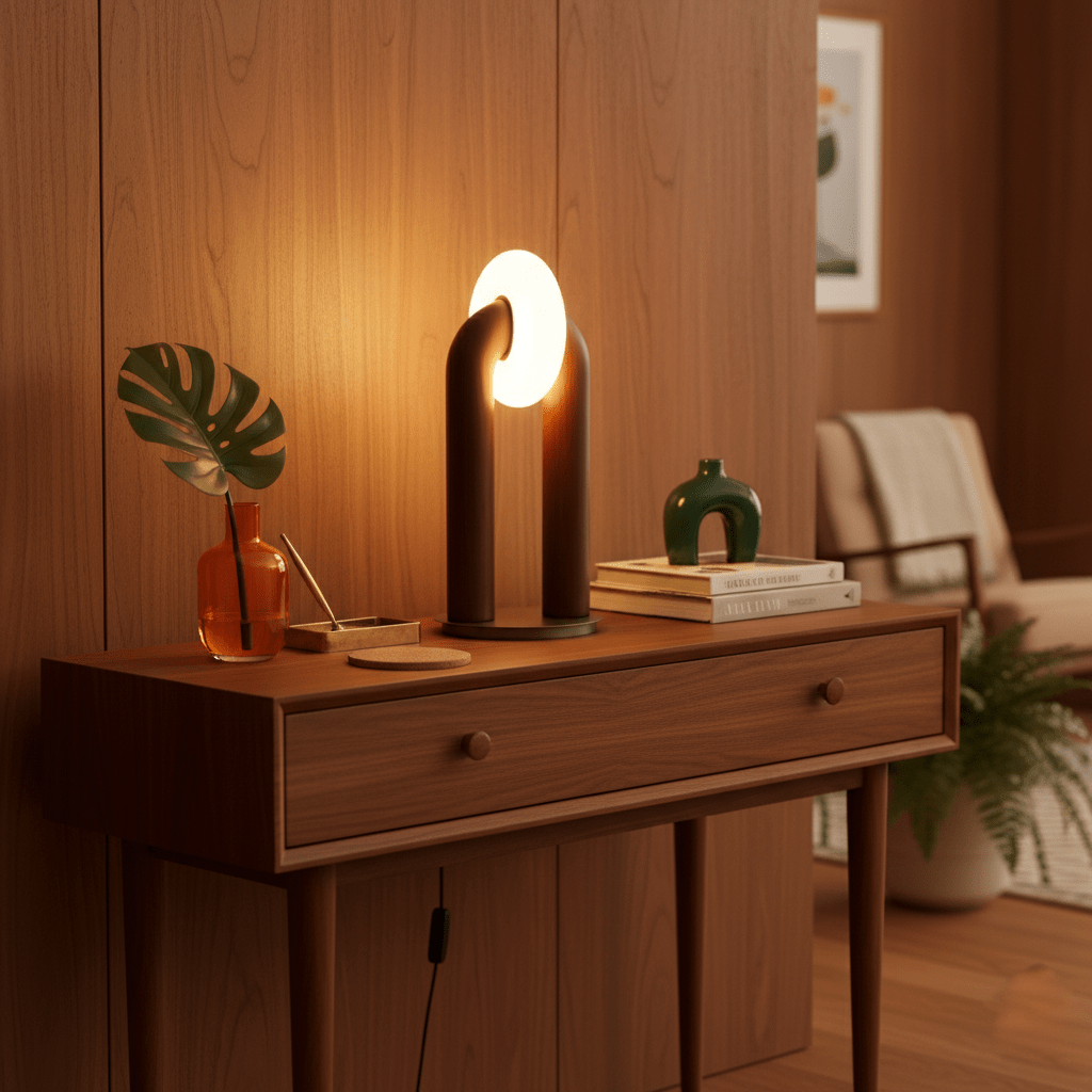 Arcadia Arched Wood LED Table Lamp - product view 13