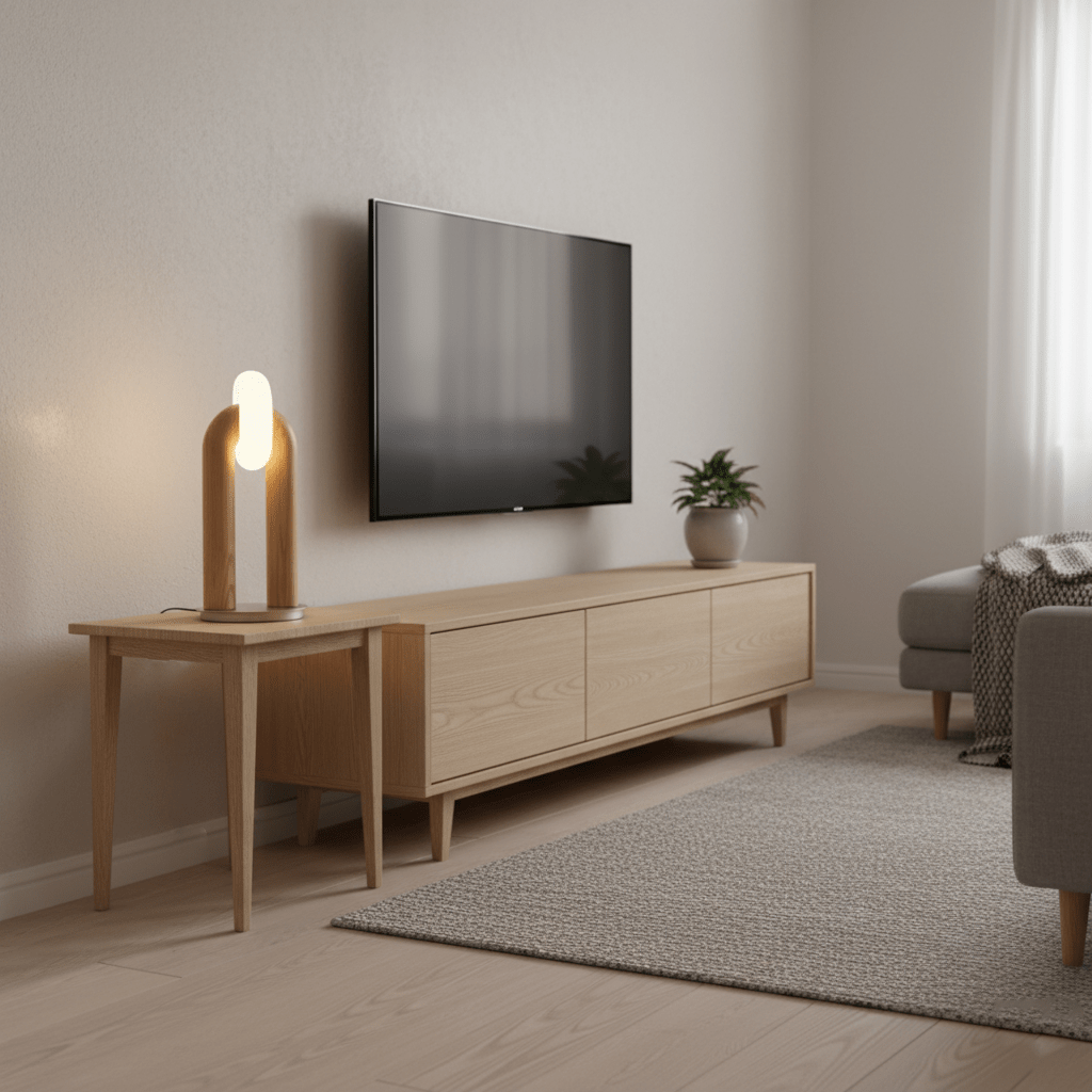 Arcadia Arched Wood LED Table Lamp - product view 14