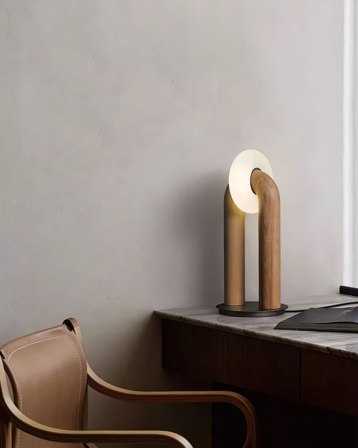 Arcadia Arched Wood LED Table Lamp - product view 22
