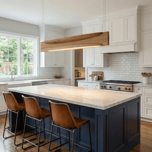 Arcadia Wave Linear Pendant Lamp — product and interior detail 2