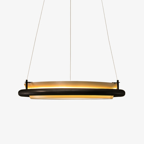 Archelo Wood and Fabric LED Pendant Light - product view 1