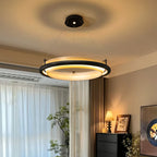 Archelo Wood and Fabric LED Pendant Light - product view 3
