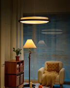 Archelo Wood and Fabric LED Pendant Light - product view 10