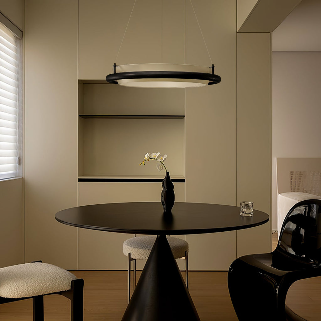 Archelo Wood and Fabric LED Pendant Light - product view 16