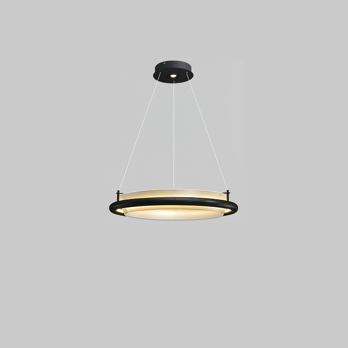 Archelo Wood and Fabric LED Pendant Light - product view 19