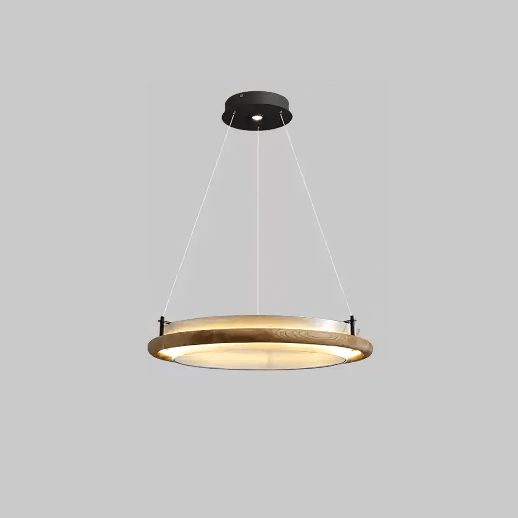 Archelo Wood and Fabric LED Pendant Light - product view 23