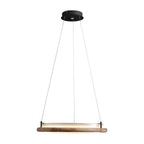 Archelo Wood and Fabric LED Pendant Light - product view 25
