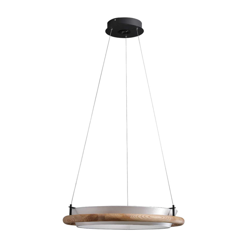 Archelo Wood and Fabric LED Pendant Light - product view 26