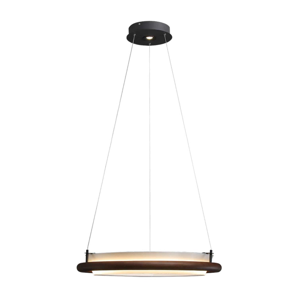 Archelo Wood and Fabric LED Pendant Light - product view 27