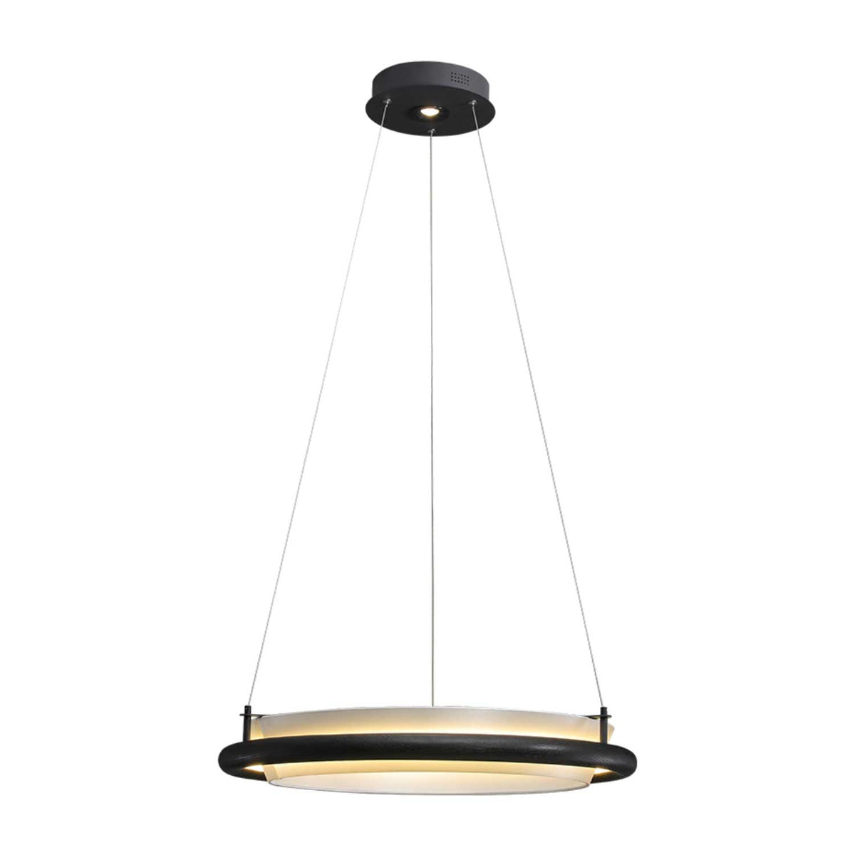 Archelo Wood and Fabric LED Pendant Light - product view 28
