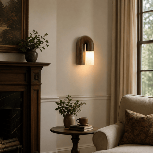 Arcus Curved Wood LED Wall Sconce - product view 2