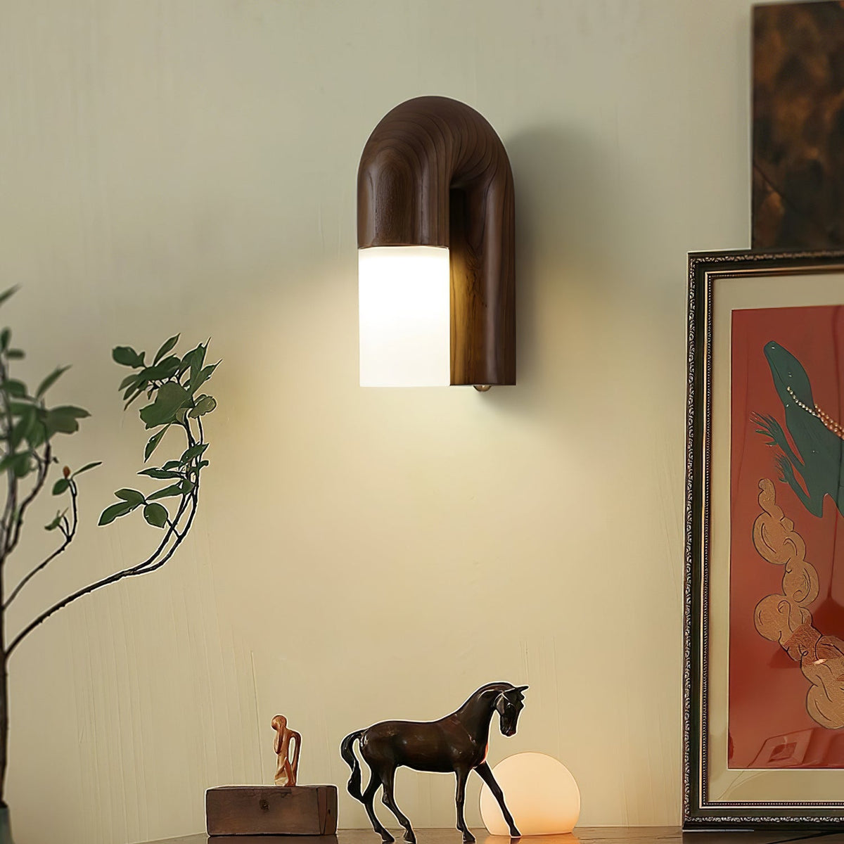 Arcus Curved Wood LED Wall Sconce - product view 3