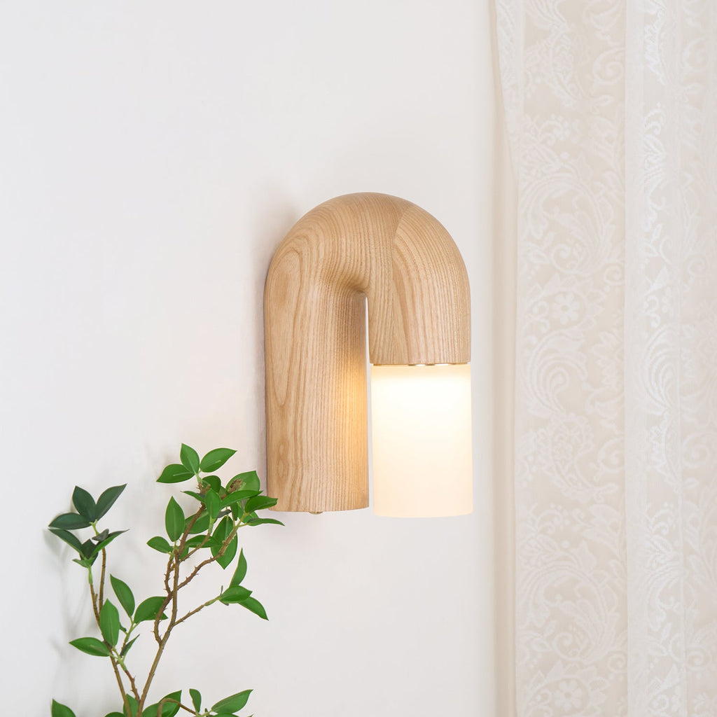 Arcus Curved Wood LED Wall Sconce - product view 7
