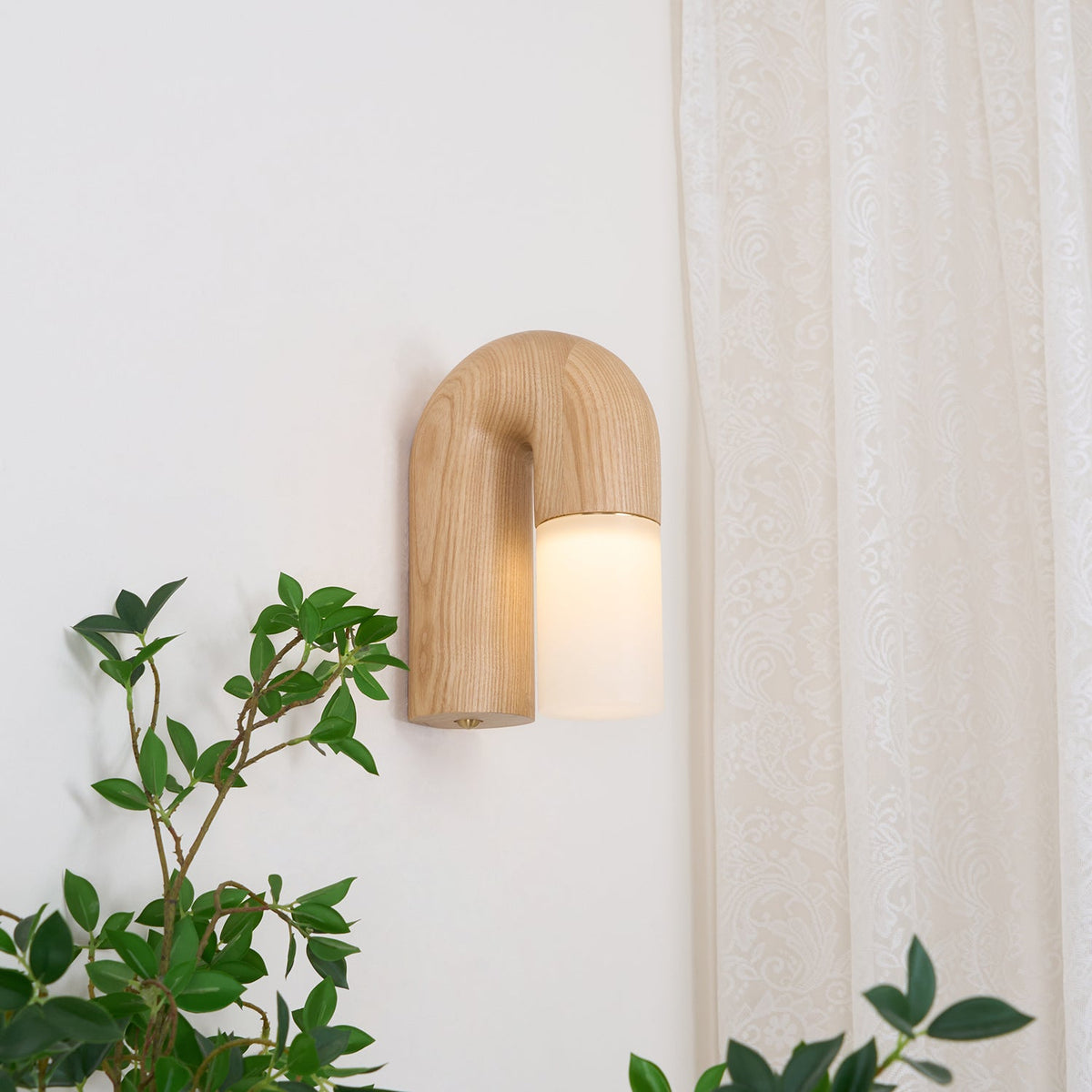 Arcus Curved Wood LED Wall Sconce - product view 8