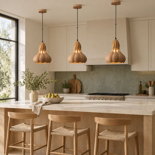 Aubree Wood Pendant Lamp — product and interior detail 2
