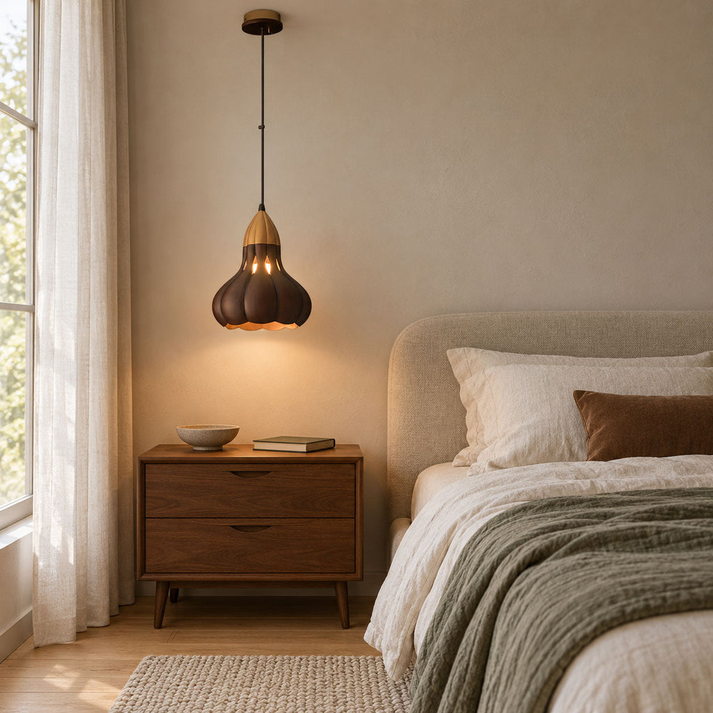 Aubree Wood Pendant Lamp — product and interior detail 4