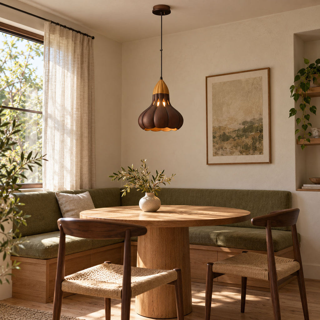 Aubree Wood Pendant Lamp — product and interior detail 5