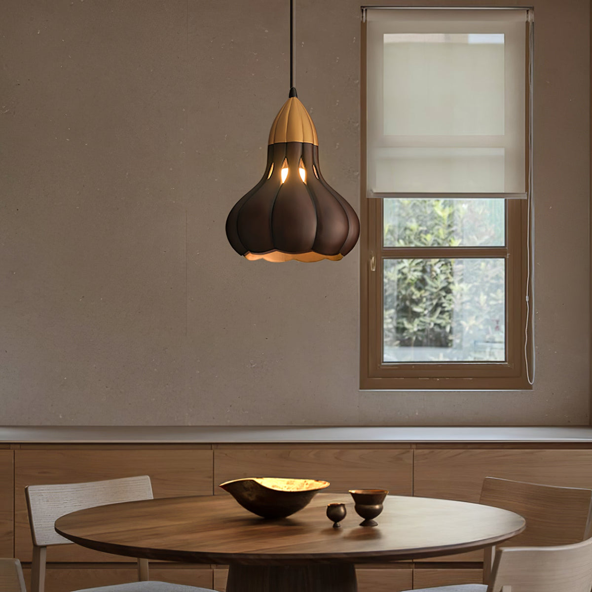 Aubree Wood Pendant Lamp — product and interior detail 10