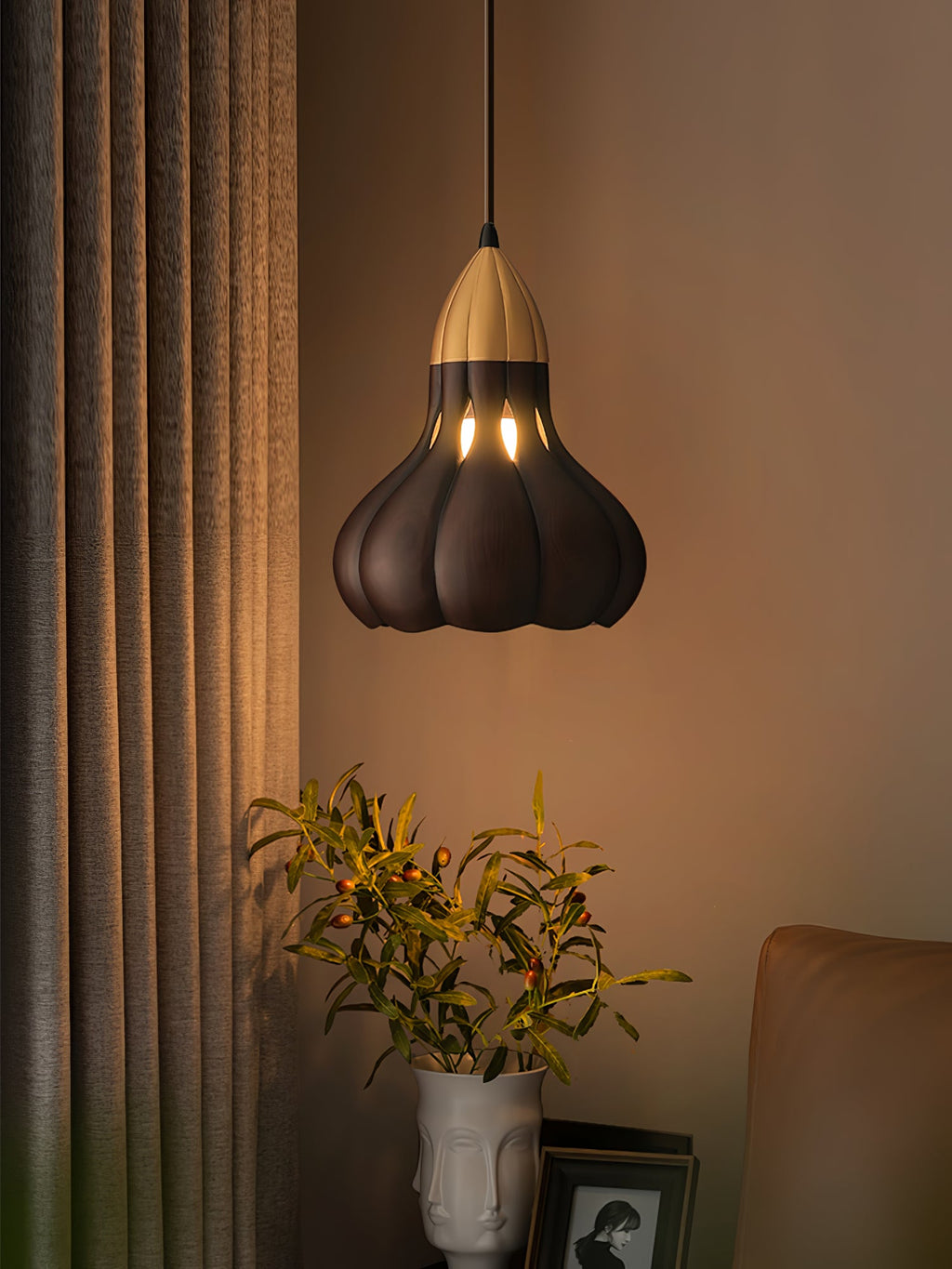 Aubree Wood Pendant Lamp — product and interior detail 15