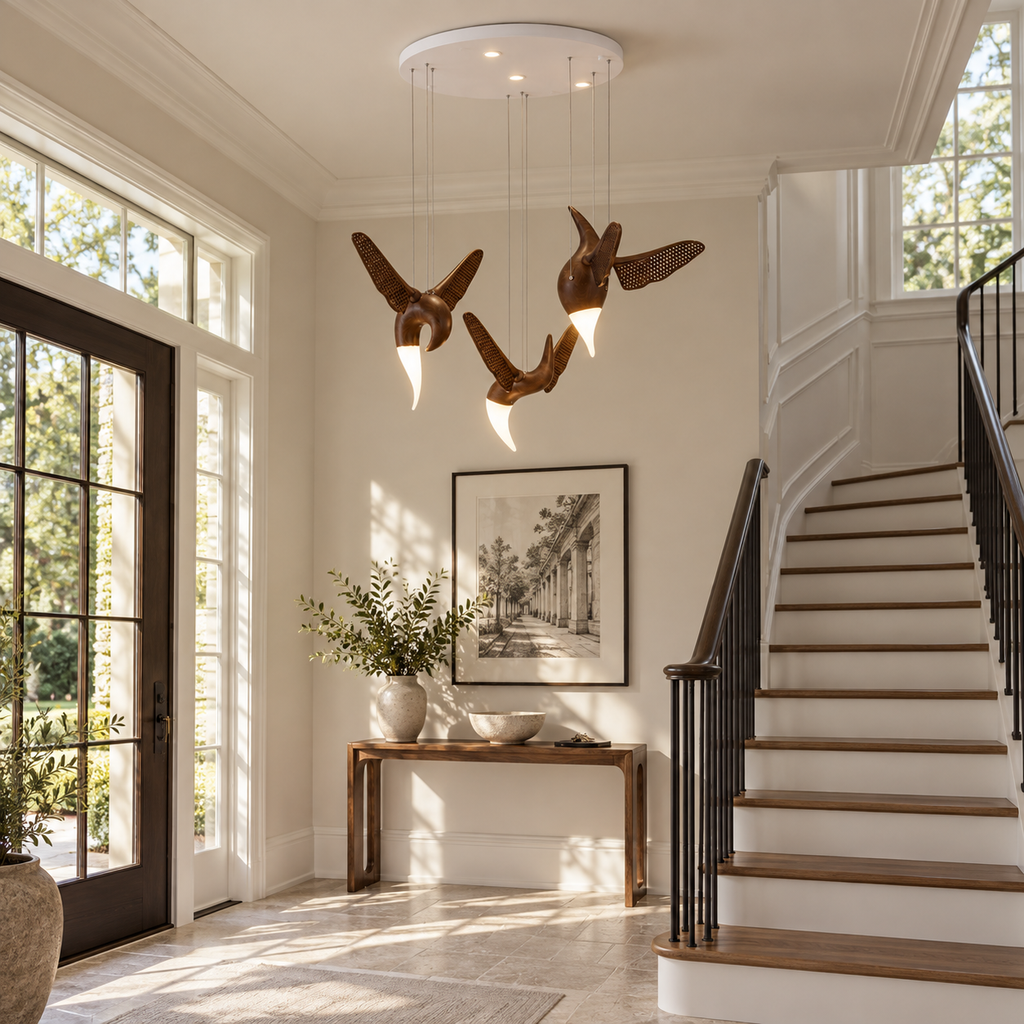 Avian Flight Chandelier — product and interior detail 6