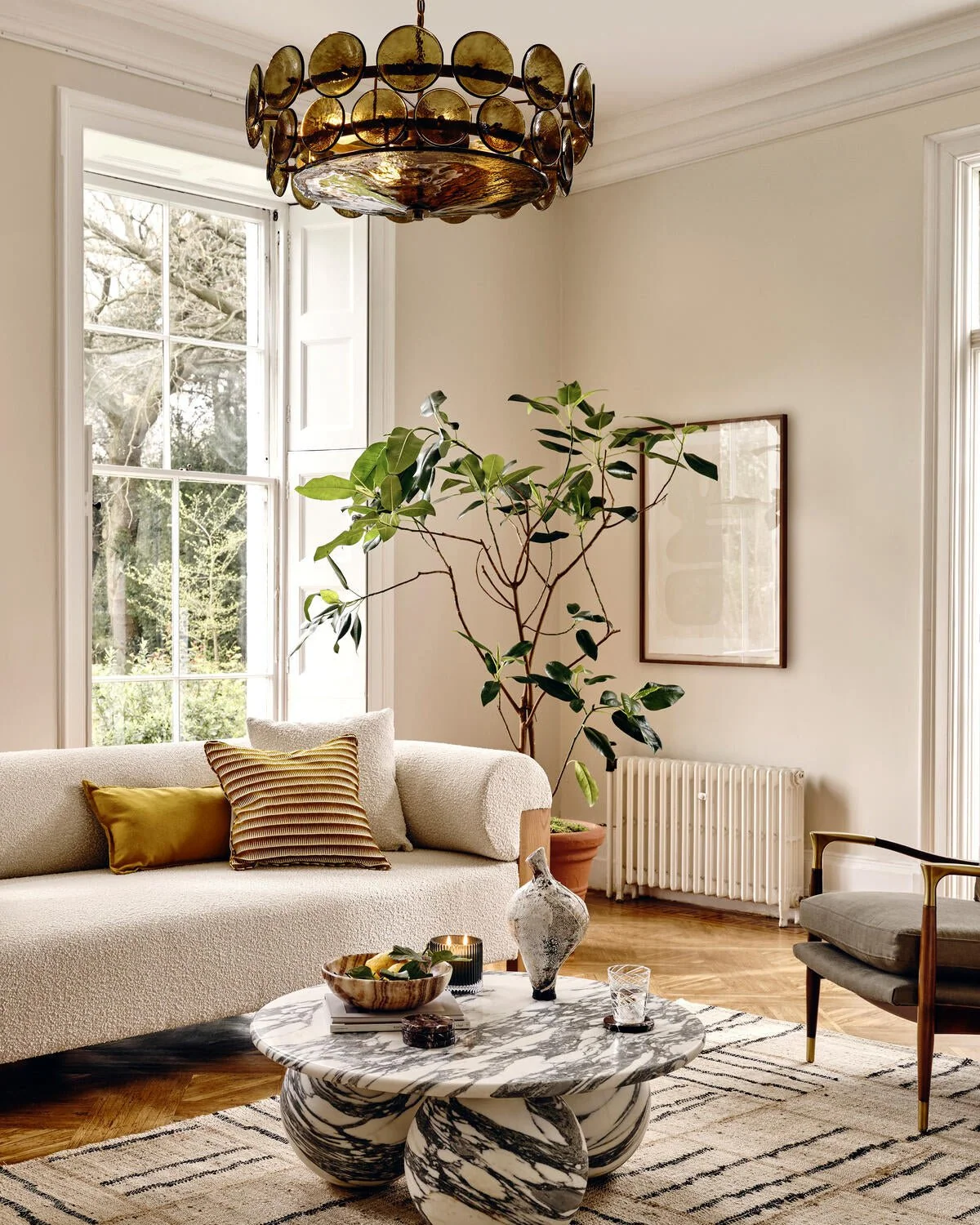 Solerin Floating Disc Glass Chandelier