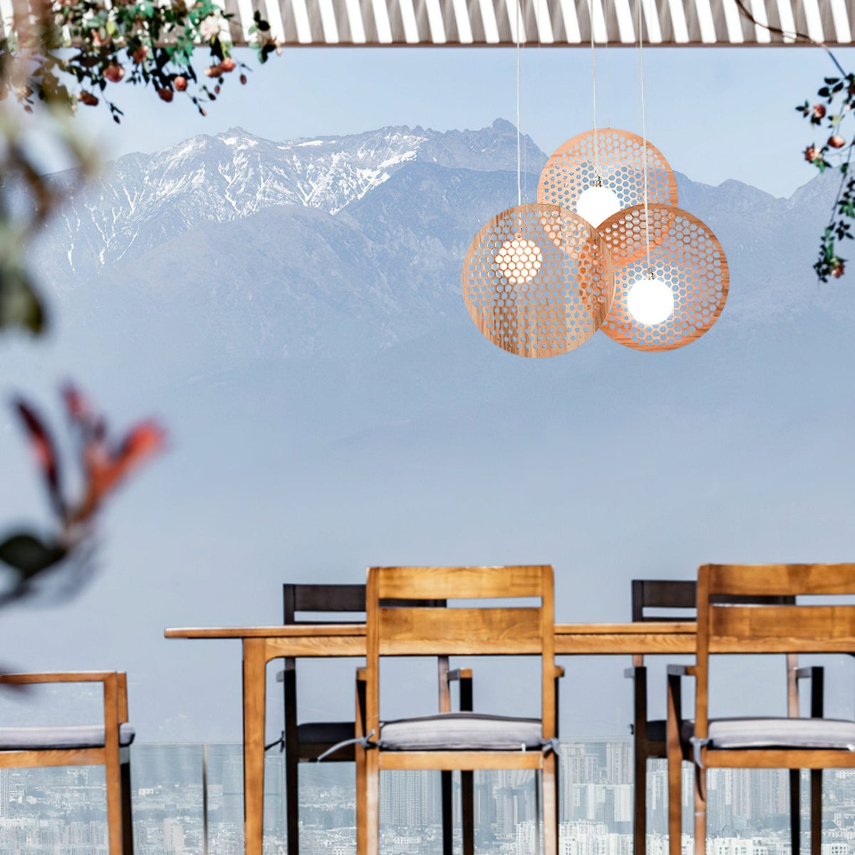 Bee Plate Chandelier — product and interior detail 5