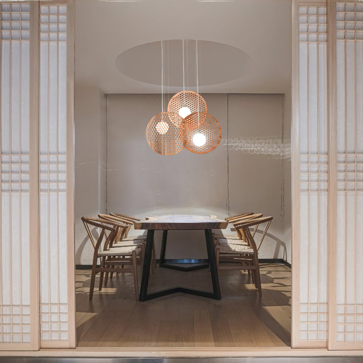 Bee Plate Chandelier — product and interior detail 18