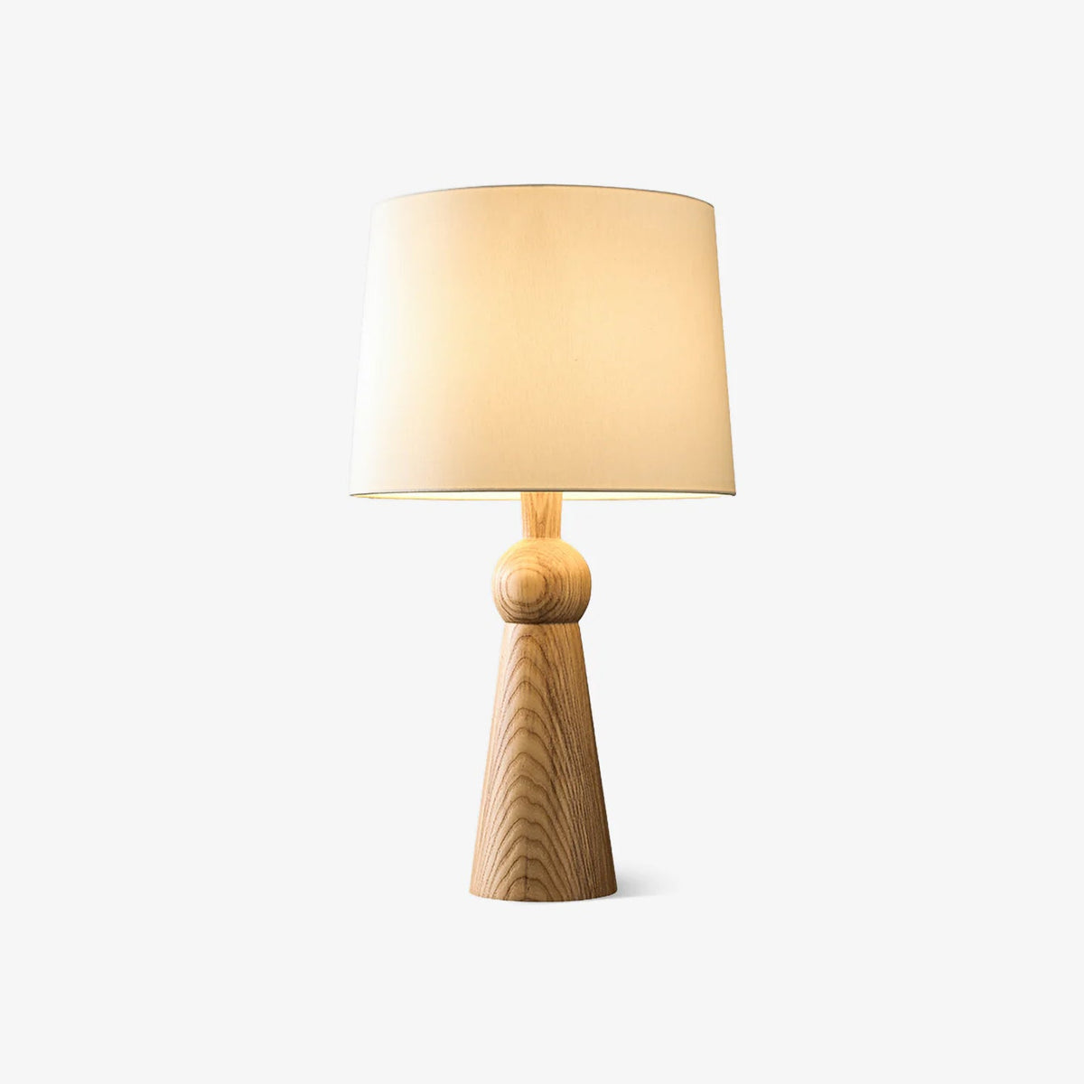 Bella Tall Wood and Fabric Table Lamp - product view 1