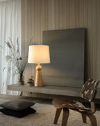 Bella Tall Wood and Fabric Table Lamp - product view 10