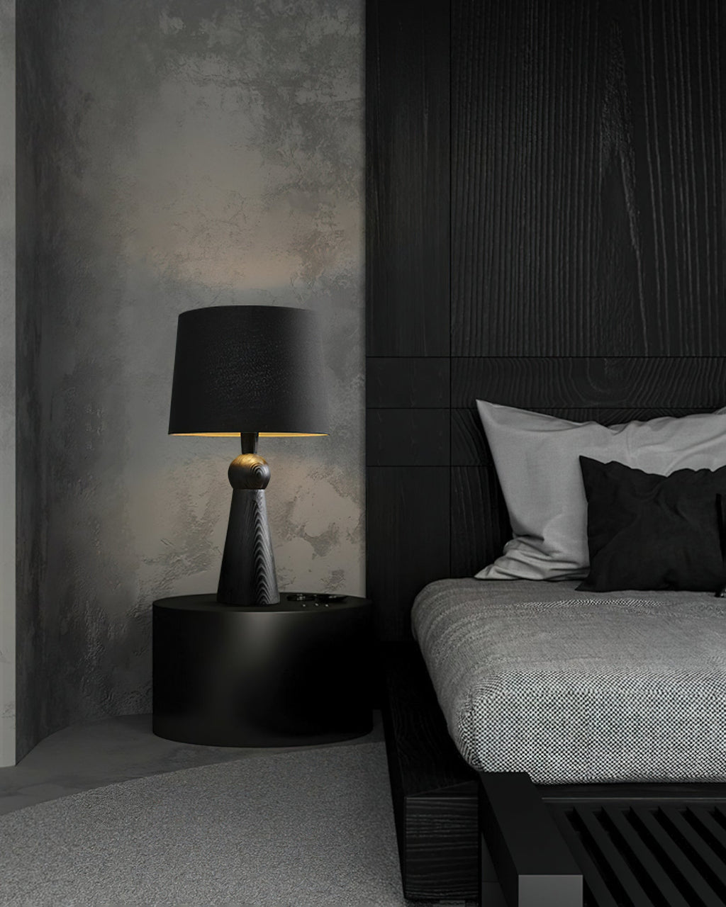 Bella Tall Wood and Fabric Table Lamp - product view 11