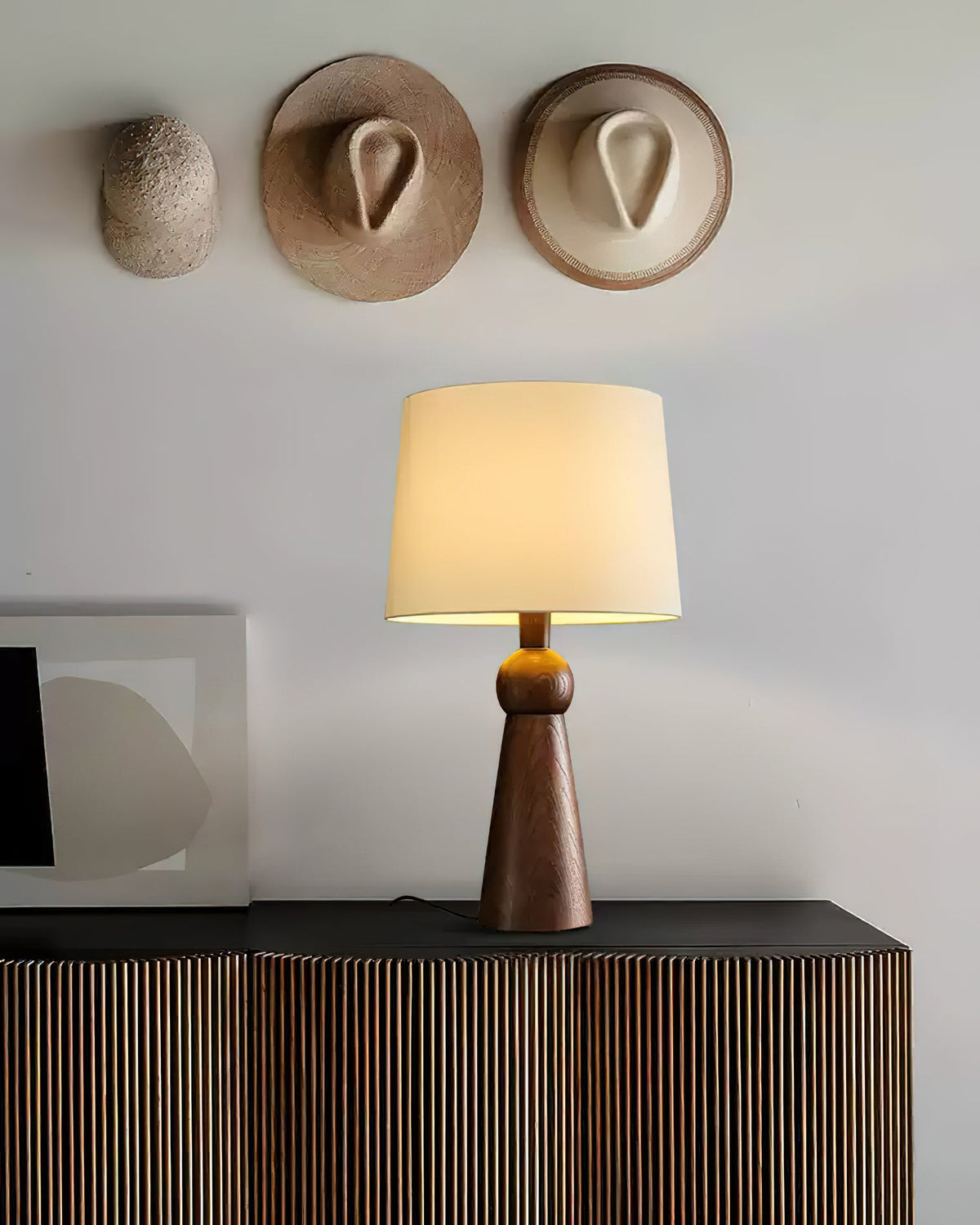 Bella Tall Wood and Fabric Table Lamp - product view 14
