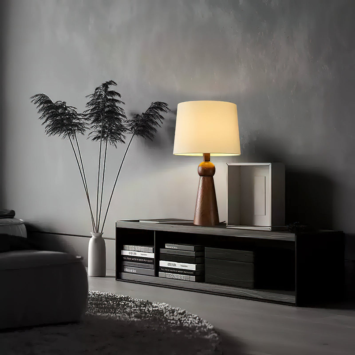 Bella Tall Wood and Fabric Table Lamp - product view 16