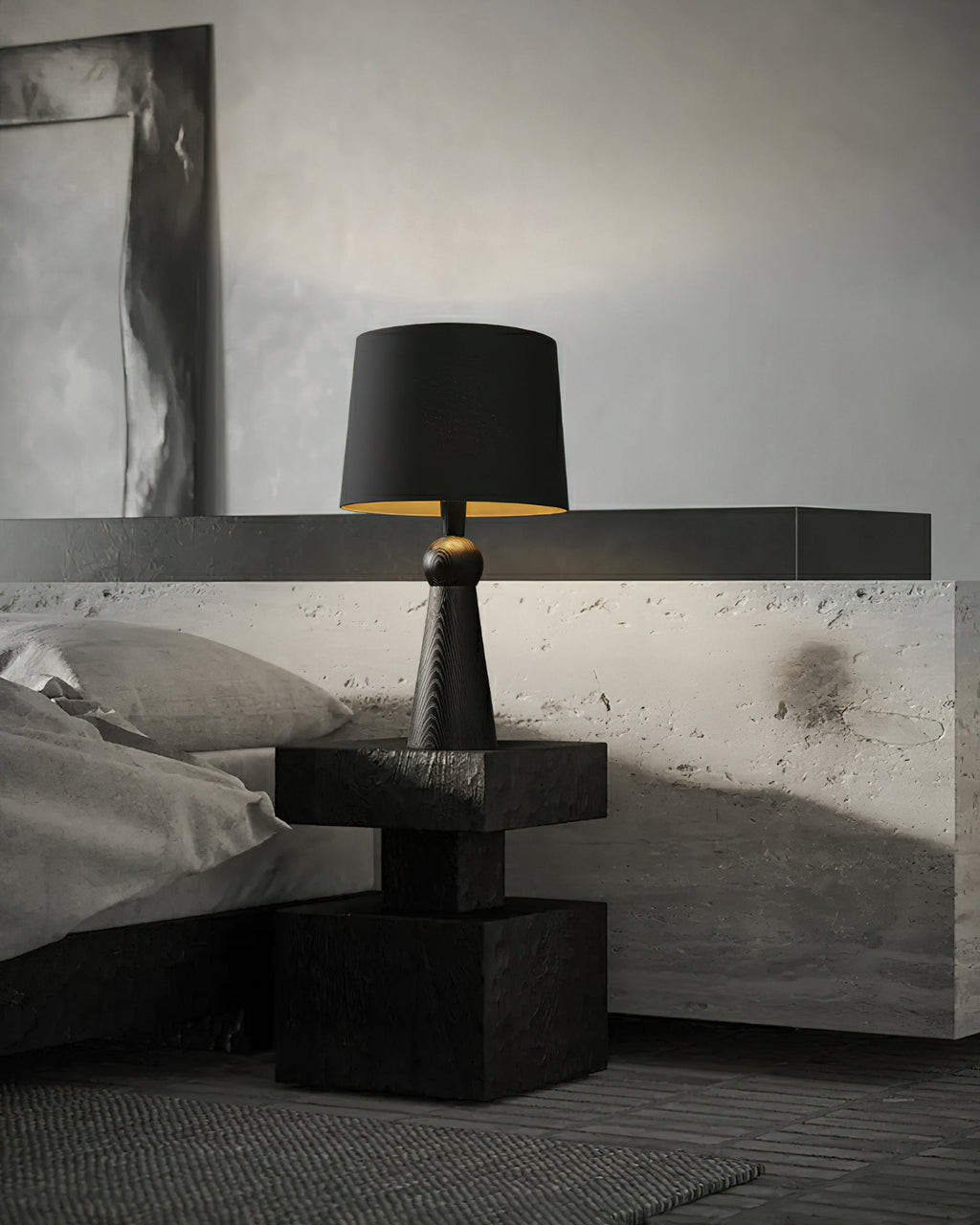 Bella Tall Wood and Fabric Table Lamp - product view 17