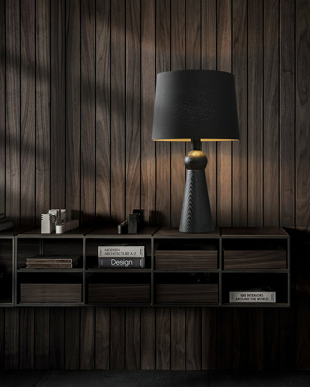 Bella Tall Wood and Fabric Table Lamp - product view 19