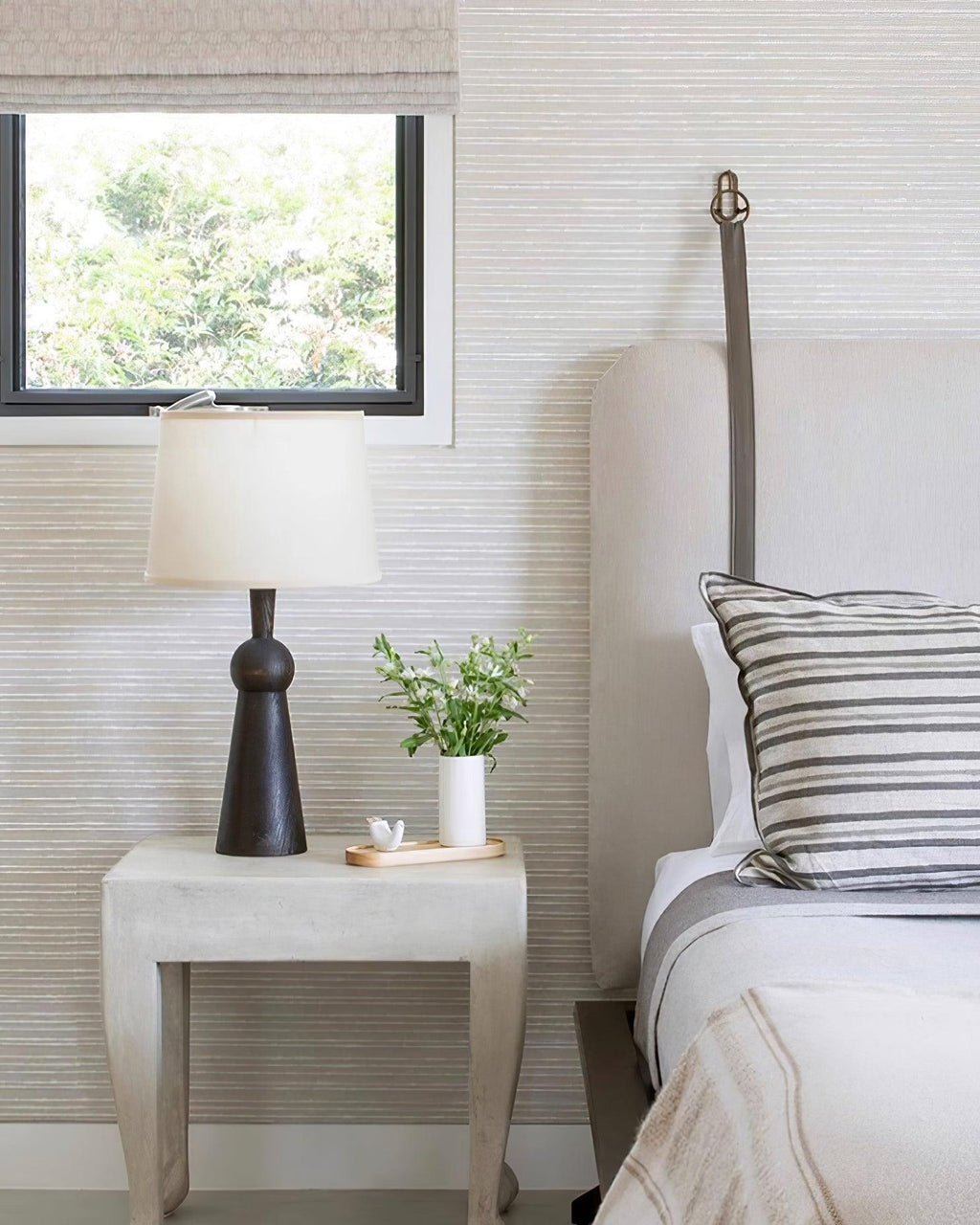 Bella Tall Wood and Fabric Table Lamp - product view 24