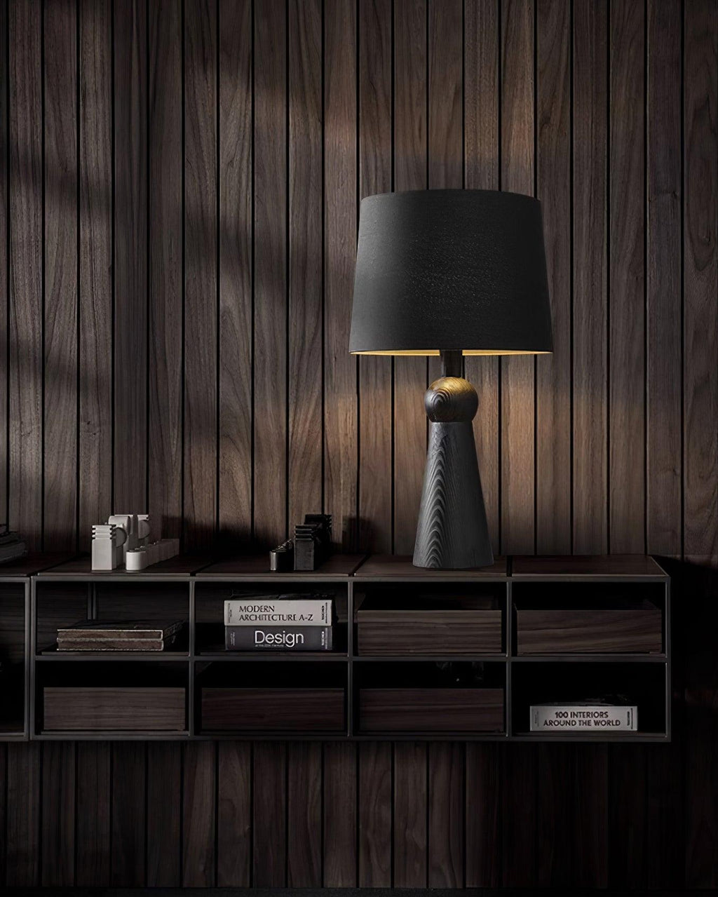 Bella Tall Wood and Fabric Table Lamp - product view 25