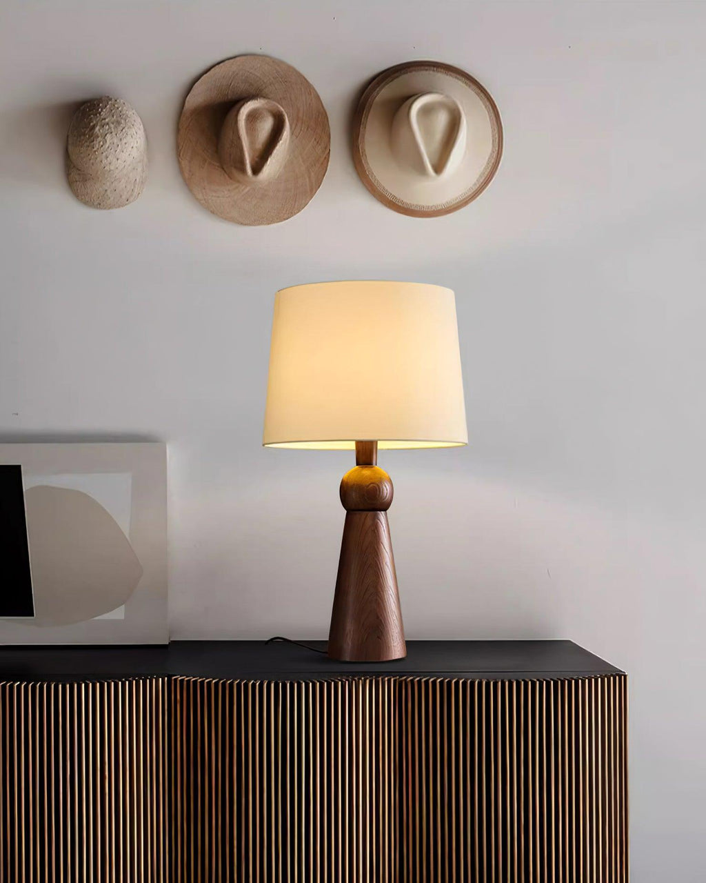 Bella Tall Wood and Fabric Table Lamp - product view 26