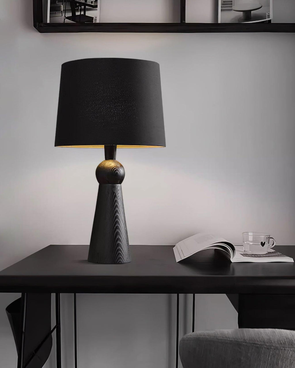 Bella Tall Wood and Fabric Table Lamp - product view 37