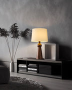 Bella Tall Wood and Fabric Table Lamp - product view 40