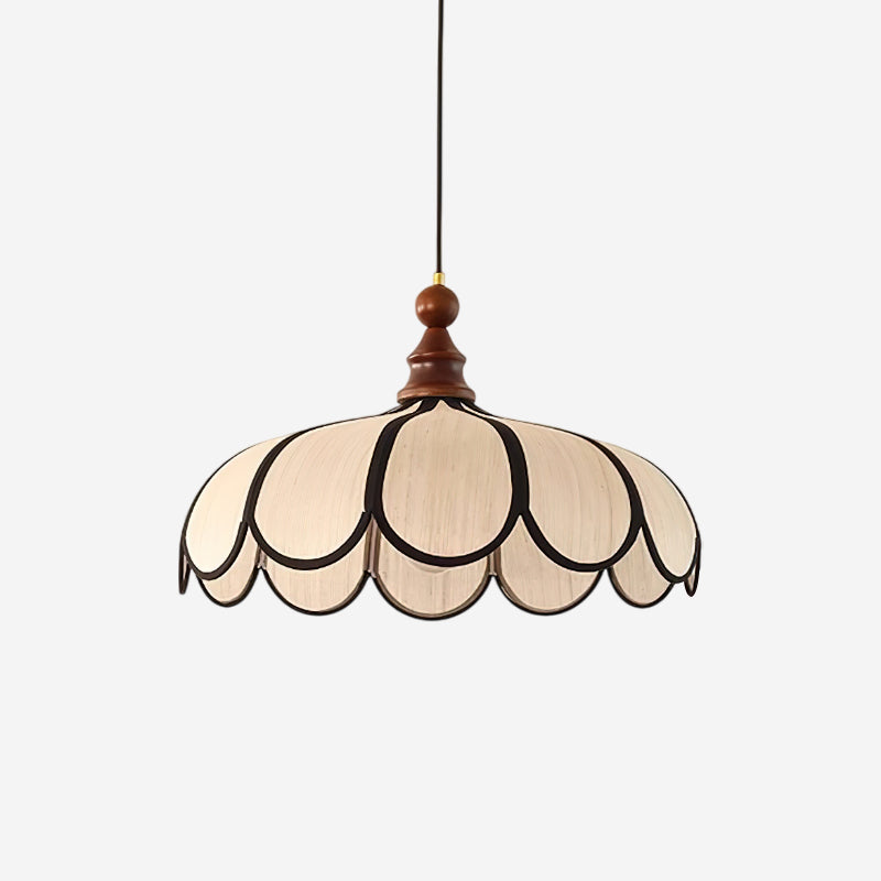 Bellerin Scalloped Abaca Pendant Light — product view