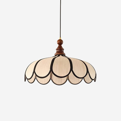 Bellerin Scalloped Abaca Pendant Light — product view