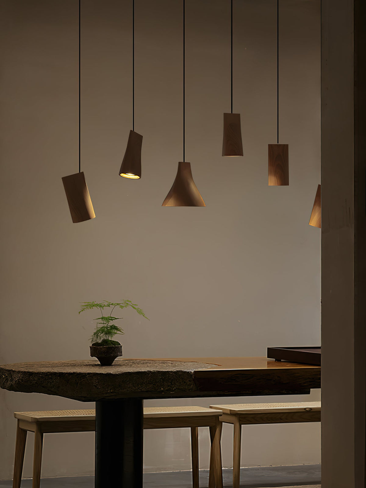 Bellwood Wood Bell Pendant Light - product view 8